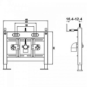 Биде с инсталляцией WeltWasser BAMBERG 480 BD+GELBACH 005 GL-WT белое купить в интернет-магазине Sanbest