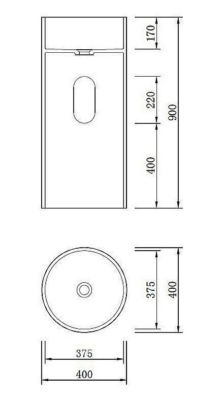 Раковина напольная NT Bagno Pavia 40 NT608 белая матовая купить в интернет-магазине Sanbest