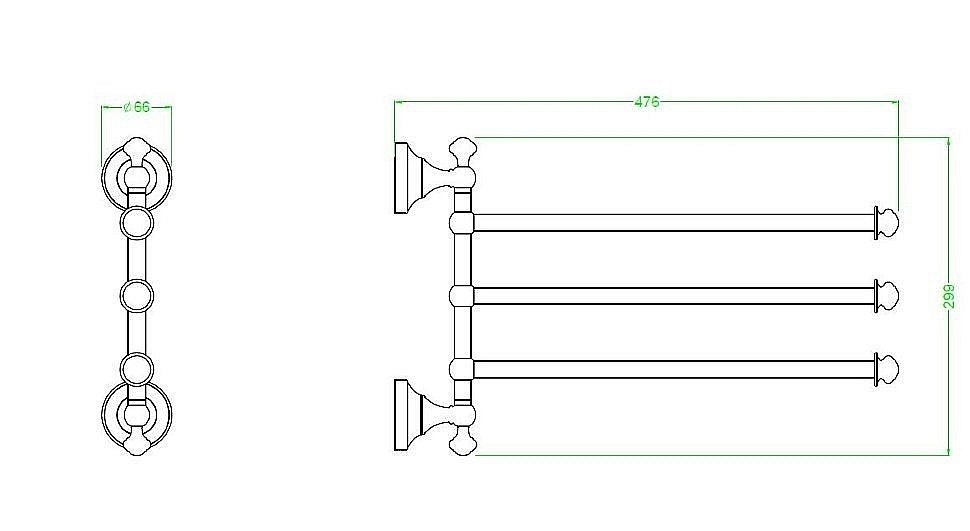 Полотенцедержатель Schein SAINE 7053052 хром купить в интернет-магазине сантехники Sanbest
