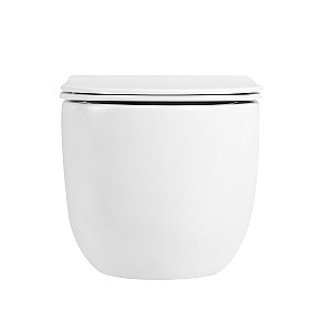 Унитаз подвесной Abber Bequem AC1104TMW белый матовый, безободковый, с крышкой микролифт, слив торнадо купить в интернет-магазине Sanbest