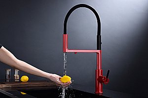 Смеситель для кухни Paulmark Tornado To213402-FI пламя купить в интернет-магазине сантехники Sanbest