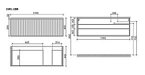 Тумба с раковиной Sancos Snob R 1.0 SNR1.0120LCE/SNR1.0120RCE Beige Soft для ванной в интернет-магазине Sanbest