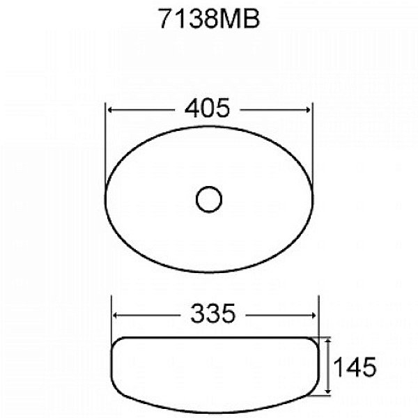 Раковина Jorno Melana 40,5 MLN-7138MB черная матовая купить в интернет-магазине Sanbest