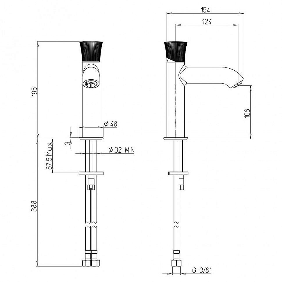 Смеситель для раковины PAINI Domus 18CR205PZ хром купить в интернет-магазине сантехники Sanbest