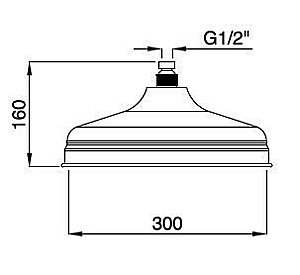 Верхний душ Cezares CZR-U-SP8-30-03/24 купить в интернет-магазине сантехники Sanbest