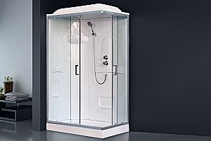 Душевая кабина Royal Bath RB8120HP1-T 120x80 профиль сатин/стекло прозрачное купить в интернет-магазине Sanbest