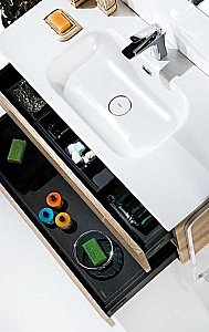 Тумба с раковиной Armadi Art Vallessi 80 дуб светлый фактурный для ванной в интернет-магазине Sanbest