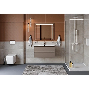 Тумба с раковиной BelBagno 80 KRAFT-800-2C-SO-СO+CZR-8070-80 бежевая матовая для ванной в интернет-магазине Sanbest
