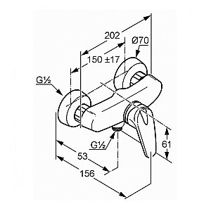 Смеситель для душа Kludi Objekta mix 337640575 купить в интернет-магазине сантехники Sanbest