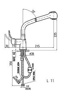 Смеситель для кухни Rav-Slezak LABE L011.5 купить в интернет-магазине сантехники Sanbest