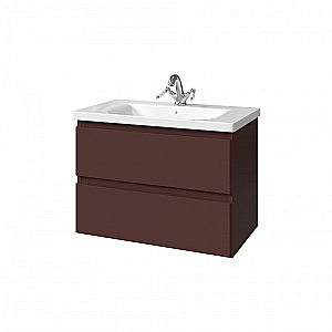 Тумба с раковиной Caprigo Forte 80 два ящика, цвет на выбор/эмаль для ванной в интернет-магазине Sanbest