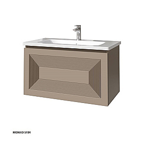 Тумба с раковиной Caprigo Modo-Quarta 80 с интегрированной ручкой, цвет на выбор для ванной в интернет-магазине Sanbest