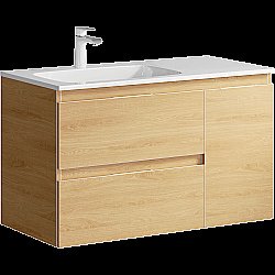 Тумба для раковины Aqwella Accent 90 ACC0109LDZ дуб золотой левая купить в интернет-магазине сантехники Sanbest