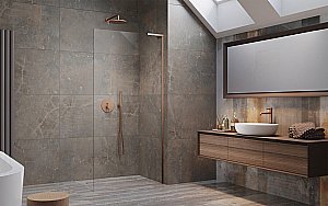 Душевое ограждение Radaway Modo SL Brushed Copper II 85 стекло прозрачное/профиль брашированная медь купить в интернет-магазине Sanbest