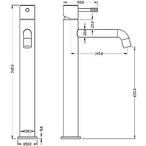 Смеситель для раковины Boheme Uno 462-NB никель купить в интернет-магазине сантехники Sanbest