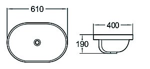 Раковина SantiLine 61 SL-2106 белая купить в интернет-магазине Sanbest
