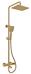 Душевая система Kaiser Cube 01582-3 золото брашированное купить в интернет-магазине сантехники Sanbest