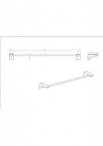 Полотенцедержатель CeramaLux Monelli 70008 черный матовый купить в интернет-магазине сантехники Sanbest