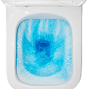 Унитаз напольный Azario Kashmir AZ-9143S белый, безободковый, с бачком, с крышкой микролифт купить в интернет-магазине Sanbest