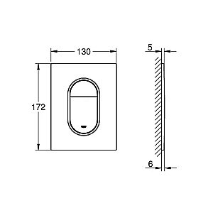 Кнопка для инсталляции Grohe Arena Cosmopolitan 37624GL0 холодный рассвет купить в интернет-магазине сантехники Sanbest