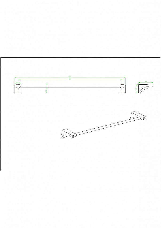 Полотенцедержатель CeramaLux Monelli 70008 черный матовый купить в интернет-магазине сантехники Sanbest