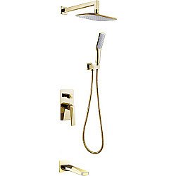 Душевая система Boheme Venturo 384-2 золото купить в интернет-магазине сантехники Sanbest