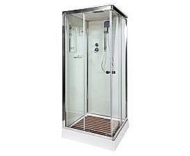 Душевая кабина DTO K408S 80x80 с электрикой прозрачная/хром купить в интернет-магазине Sanbest