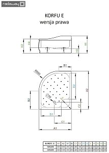 Душевой поддон Radaway Korfu E 100x80 купить в интернет-магазине Sanbest