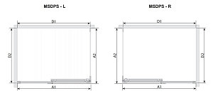 Душевой уголок Ravak Matrix MSDPS 100x80 стекло прозрачное/профиль сатин купить в интернет-магазине Sanbest