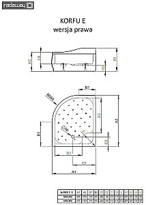 Душевой поддон Radaway Korfu E 4E81400-03L 100x80 белый купить в интернет-магазине Sanbest