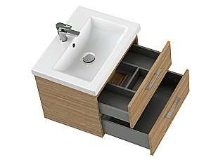 Мебель для ванной подвесная Cersanit LARA 60 орех для ванной в интернет-магазине Sanbest