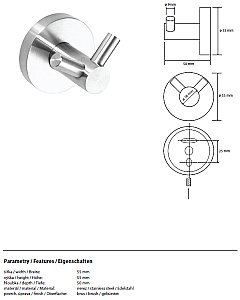 Крючок Bemeta Neo 104106035 купить в интернет-магазине сантехники Sanbest