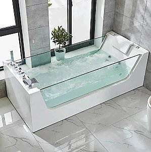 Ванна акриловая с гидромассажем CeruttiSpa С-453A 180x80 с гидромассажем белая купить в интернет-магазине Sanbest