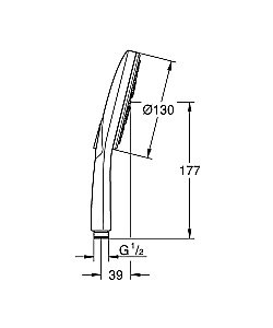 Душевая лейка Grohe Rainshower SmartActive 26544000 купить в интернет-магазине сантехники Sanbest