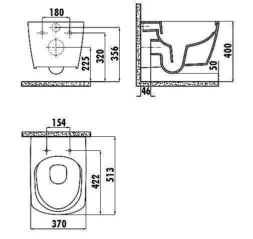 Унитаз подвесной Creavit Elegant EG321-11CM00E-0000 капучино, безободковый купить в интернет-магазине Sanbest