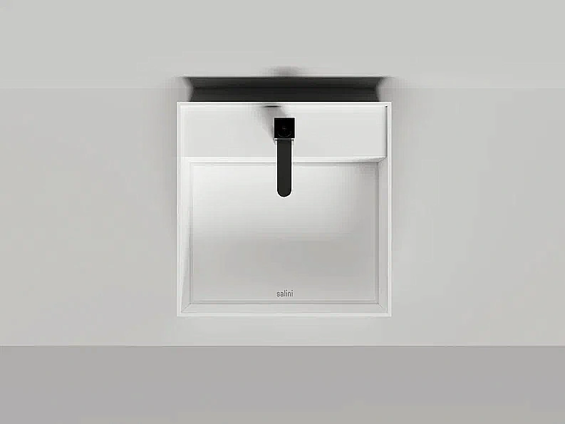Раковина накладная Salini ARMONIA SQUARE TOP 02 S-Sense 130512TG 45 без отверстия под смеситель, белая купить в интернет-магазине Sanbest