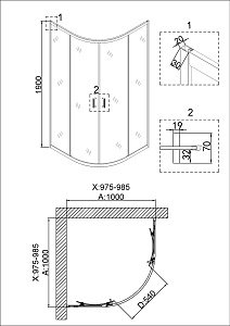 Душевой уголок Niagara Nova NG- 6407-08 100х100 купить в интернет-магазине Sanbest