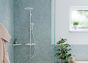 Полка Hansgrohe AddStoris 41741700 белая матовая купить в интернет-магазине сантехники Sanbest