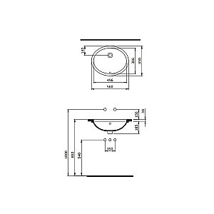 Раковина Berges Ego 56 181007 белая купить в интернет-магазине Sanbest