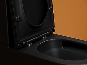 Унитаз напольный Ceramica Nova Metropol CN4001TMB черный матовый, с крышкой микролифт, с бачком, безободковый, слив-торнадо купить в интернет-магазине Sanbest