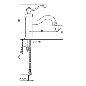 Смеситель для раковины PAINI Duomo 88PJ205 золото матовое купить в интернет-магазине сантехники Sanbest
