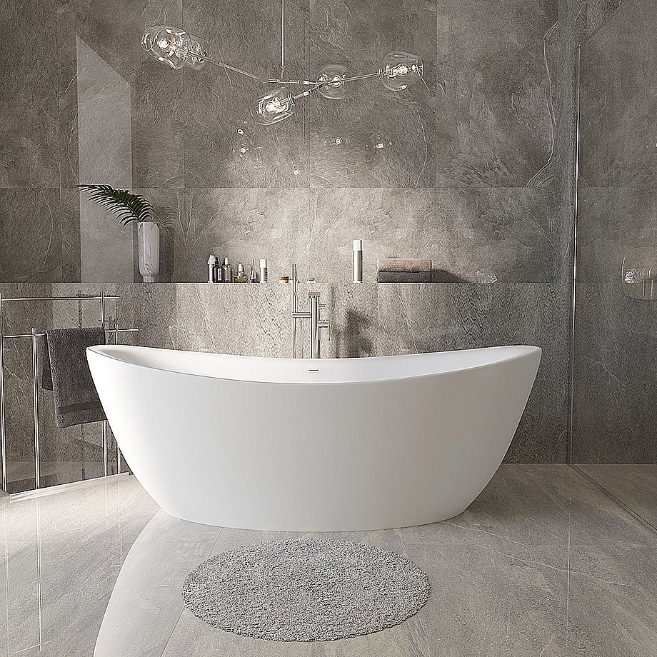 Ванна акриловая Grossman Galaxy GR-1402M 180х85 белая матовая купить в интернет-магазине Sanbest