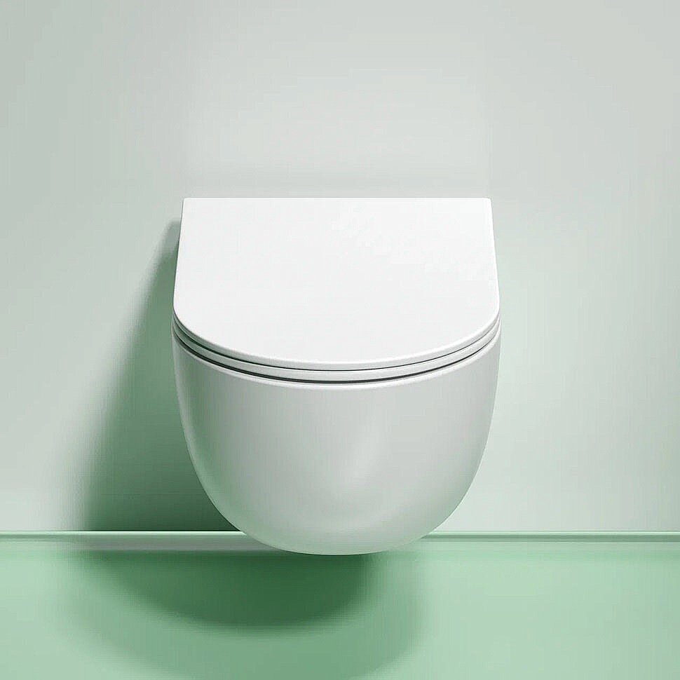 Унитаз подвесной Ceramica Nova Modena CN6063MW безободковый, с крышкой микролифт, белый матовый купить в интернет-магазине Sanbest