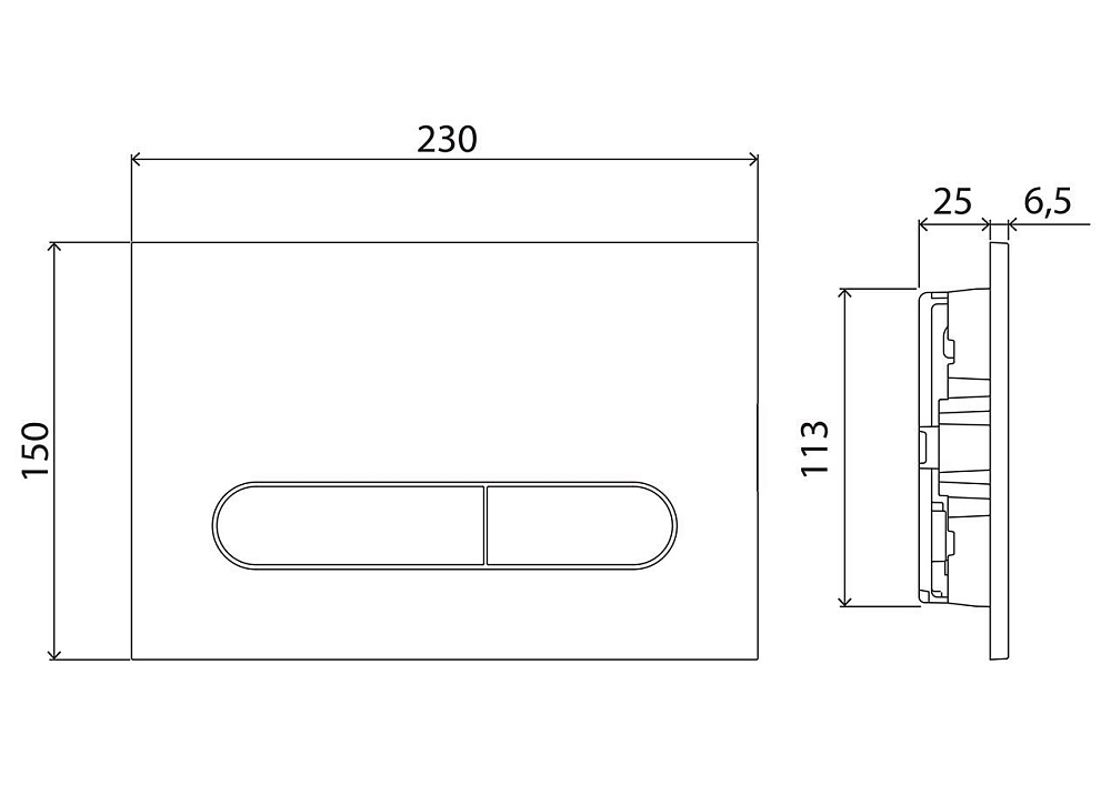 Кнопка для инсталляции BelBagno PROSPERO BB005-PR-CHROME купить в интернет-магазине сантехники Sanbest