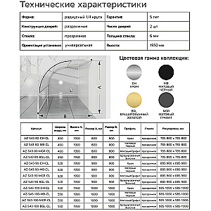Душевой уголок Azario SHANGHAI 80х80 AZ-S43-80-MB-CL стекло прозрачное/профиль черный матовый купить в интернет-магазине Sanbest