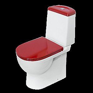 Унитаз-компакт Sanita luxe Best Comfort BSTSLCC07110522 с бачком, с крышкой микролифт, белый/красный купить в интернет-магазине Sanbest