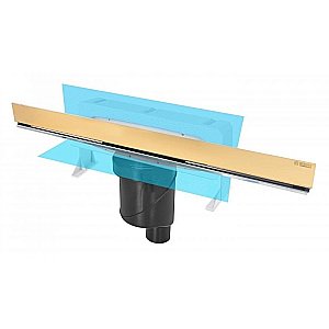 Душевой лоток прямой Berges Wall 60 092056 золото купить в интернет-магазине Sanbest