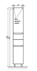 Пенал Акватон Дакота белый/светлое дерево для ванной в интернет-магазине сантехники Sanbest