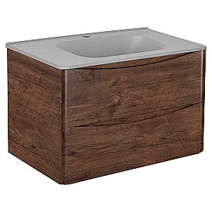 Тумба с раковиной Vincea PAOLA VMC-2P800RW + VCB-2VP800G 80 темное дерево для ванной в интернет-магазине Sanbest