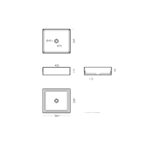 Раковина Sanita luxe Novel Slim 40 NOV40SLWB01S белая купить в интернет-магазине Sanbest